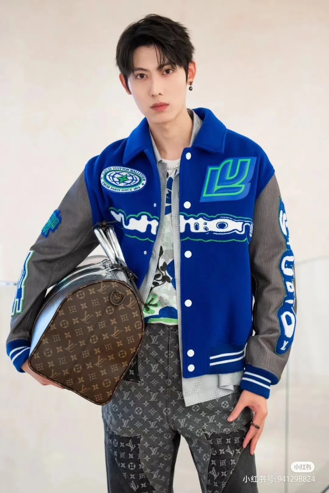 Louis Vuitton 23Fw Klein Blue Baseball Jacket Jacket